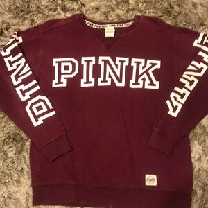 Maroon Victoria secret PINK brand sweatshirt